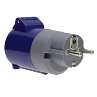 Schuko Stecker auf 16A Blau Commando Adapter, Wohnwagen Campingplatz Stromversorgung Direktadapter – Ansicht 3