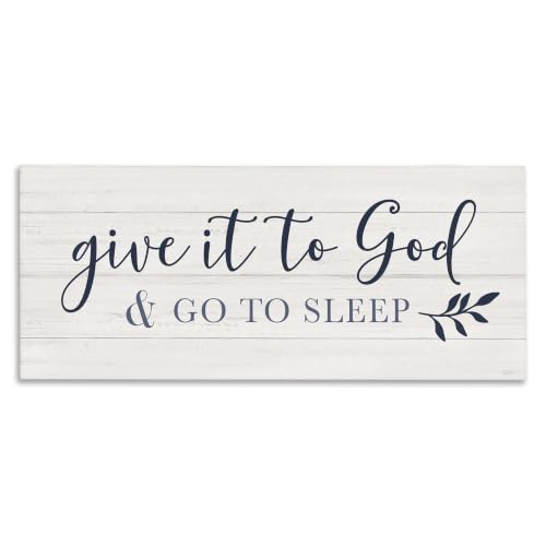 Give to God Sleep Motivational, 13 x 30 Inch Canvas Wall Art