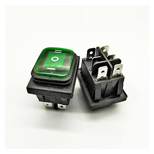 Interrupteur à bascule KCD4 DPDT 6 broches 20A 220V rouge étanche - 2
