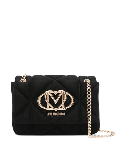 Love Moschino Bolso Embossed Velour PL negro, Negro, Talla única Love Moschino Bolso Embossed Velour PL negro, Negro, Talla única