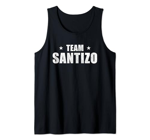 Santizo Apellido Retro Hispano Mexicano Español Familia Camiseta sin Mangas