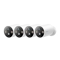 TP-Link Tapo Smart Wire-Free Indoor/Outdoor Security Camera, AI Detection, 10000mAh Battery, 2K QHD, Color Night Vision, 150° Super Wide FOV, IP66, Tapo Solar Panel Supported (Tapo C425(4-pack)V1.20)