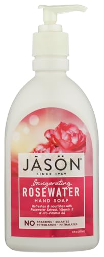 Rosewater Hand Soap JASON 473ml : savon liquide doux pour les mains au quotidien