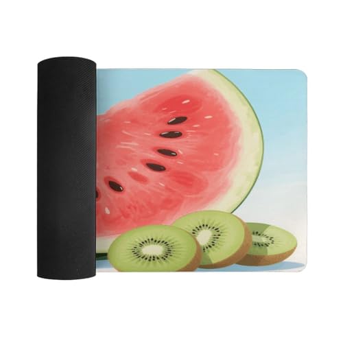 Desk Pad Protector 24x12 Inch Extended Watermelon Kiwi Fruit Mouse Mat miniatura 3