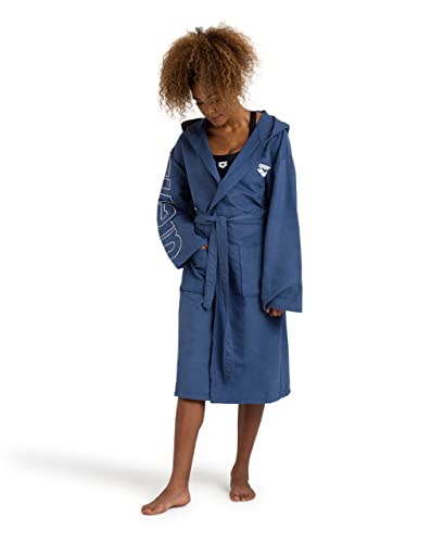 arena Zeal Plus Bademantel aus Mikrofaser für Damen und Herren, Mikrofaser-Bademantel mit Kapuze und Taschen, Schnelltrocknender Unisex-Bademantel, Angenehm und Leicht