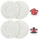 4er Set Lammwoll-Polierhauben für Einhell Akku-Autopoliermaschinen CE-CB 18/254 Li, CC-PO 90, für 220mm-250mm Poliermaschinen