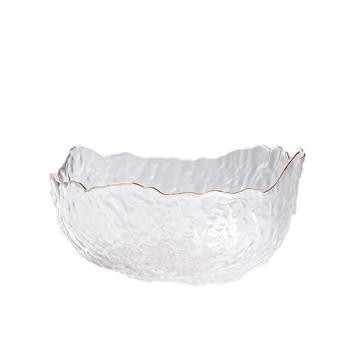 SHINING Lead-free Crystal Glass Salad Bowl Fruit Bowl Irregular Grain Dessert Dinner Food Mixing Bowl (5