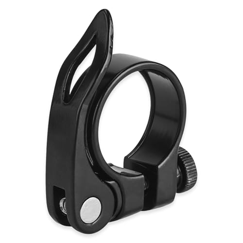 CXNXFD Fahrrad Sattelklemme Aluminiumlegierung Schnellspanner Sattelstütze Fahrradsattelklemme Fahrradzubehör für Mountainbike Rennrad Faltrad(Innendurchmesser 31 8 mm Schwarz)