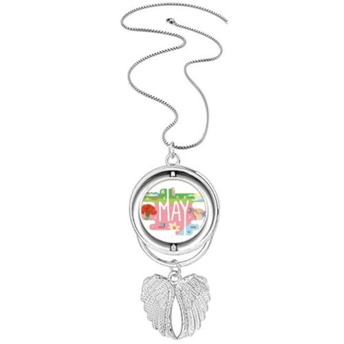 Collier ailes d'ange rotatif de mai, bijou d'exception aux finitions miroir