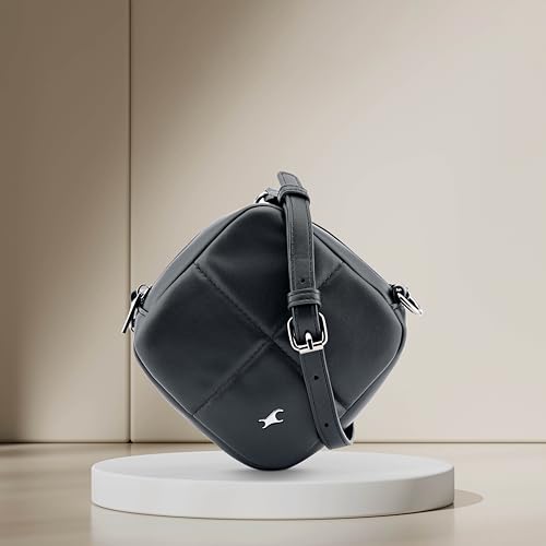 Image of Fastrack Puff Sling with Detachable Pouch | Faux-Leather Women's Handbags | Sling for Casual Carry