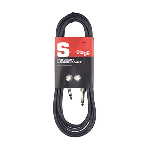Stagg SGC1.5DL Pro-Series 1.5m Jack to Jack Instrument Cable - Black (Pack of 2), 1.5m (Pack of 2) - Image 3