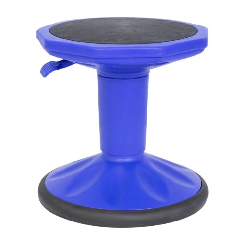 Image of Flash Furniture Carter Adjustable Height Active Learning Stool for Classrooms, Backless Wobble Stool with 360-Degree Swivel, 14 inch - 18 inch H, Blue