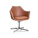 Produktbild hjh OFFICE 600988 Lounge Sessel Artemia Kunstleder Braun Drehsessel im eleganten Design