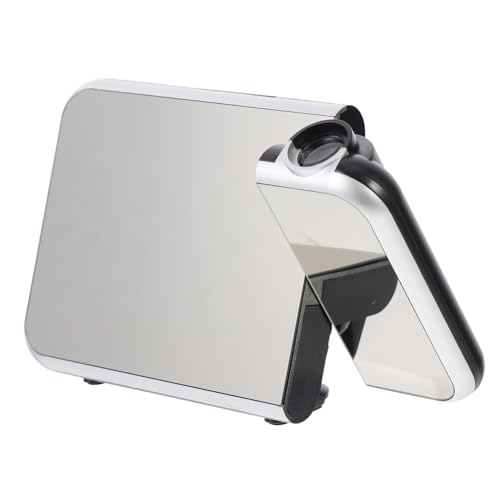 OSOLADY Reloj Proyector Led De Escritorio Multifuncional con Alarma Digital para Estudiantes Pantalla Espejo para Dormitorio y Oficina Diseño Compacto Negro con Luz Blanca