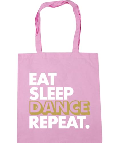 Image of Hippowarehouse Eat Sleep Dance Repeat Tote Shopping Gym Beach Bag 42cm x38cm, 10 litres
