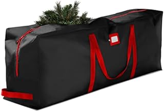 Premium Jumbo Christmas Tree Storage Bag - Fits Up to 9 FT. Tall Artificial Christmas Trees, Durable Handles, Sleek Dual Zipper & Card Slot - Xmas Bag Made of Tear Proof 600D Oxford - 5 Year Warranty