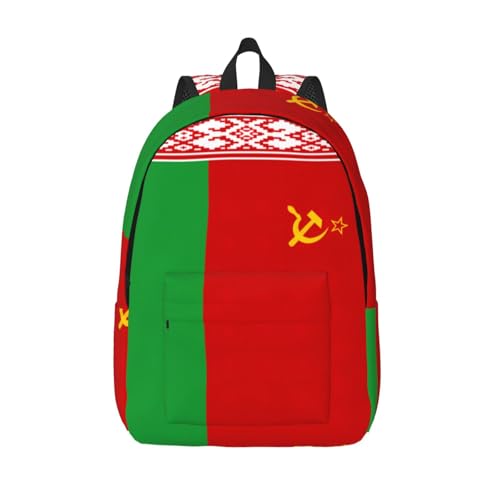 Mochila de viaje para laptop mujer con bandera de Bielorrusia y diseño de bolsa de enfermera