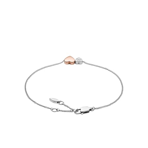 Fossil Fossil Damen Edelstahl mit Karabinerverschluss schmales Kettenarmband - Funktionsansicht 5 | Schmuck