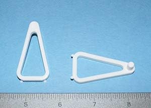 100pcs model3400 Shelf Hold Down, White, 5mm peg