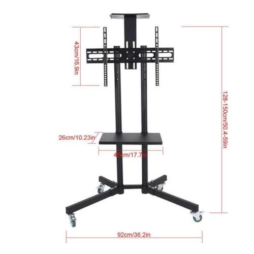 Soporte móvil universal para TV 32-65 pulg con ruedas giratorias miniatura 4