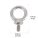 Ipetboom 10pcs M6 304 Stainless Steel Lifting Eye Nut Heavy Duty Threaded Ring Nut for Industrial Rigging and Ceiling Hooks