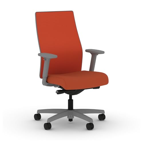 Image of HON Ignition 2.0 Mid‑Back Ergonomic Office Chair, Mesh Task Seating with Lumbar Support, Advanced Synchro‑Tilt, Height and Width Adjustable Arms, Titanium Frame, Salamander