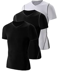 V-neck 3 Pack:black/White/Blk(grey Line)