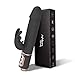 Vibrating Rabbit Realistic Dildo for Clitoral Stimulation, G-Spot Vibrator Bunny Rotating Bead Waterproof Rechargeable Clitoral Anal Vibrator Adult Sex Toys(Black)