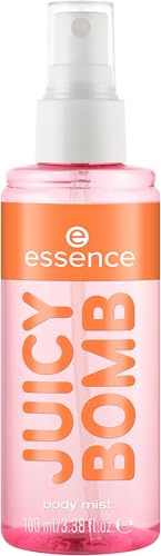 essence | Juicy Bomb Body Mist| Gourmand Caramel with Pistachio & Jasmine | Long-Lasting Travel-Friendly & Vegan (02 | Caramel Crush)