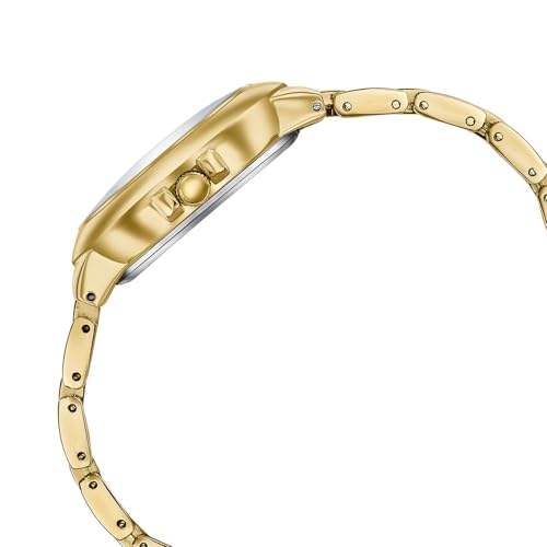 Image of Sonata Poze 8 Quartz Analog with White Dial Gold Alloy Strap Watch for Women - SP80158YM01W
