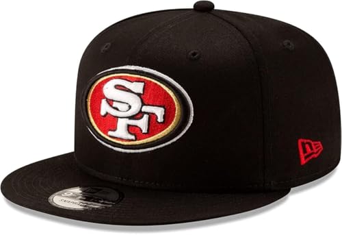New Era NFL 9FIFTY Team Color Adjustable Snapback Hat Cap - One Size (US, Alpha, One Size, San Francisco 49ers - Black)