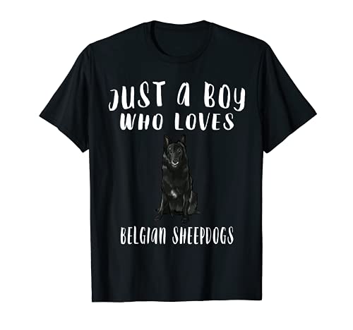 Im Just A Boy Who Loves Belgian Sheepdogs Dog Lover Gift T-Shirt