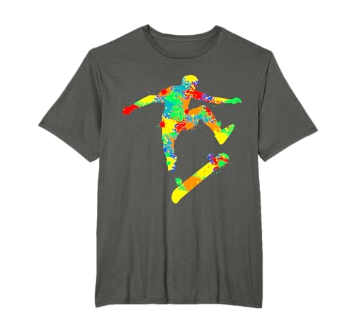 Skateboard Skater Stunt Skater Jungen Kinder T-Shirt