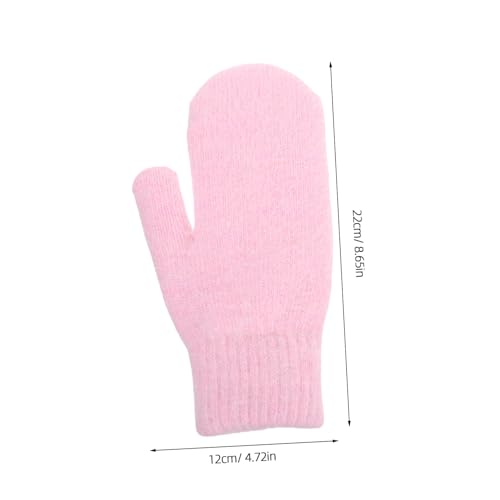 Guantes de lana tejidos mujer guantes de punto invierno gruesos y suaves 2