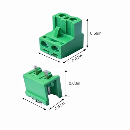 Conector de bloque de terminales macho hembra de 5,08 mm con enchufe tipo Phoenix 2