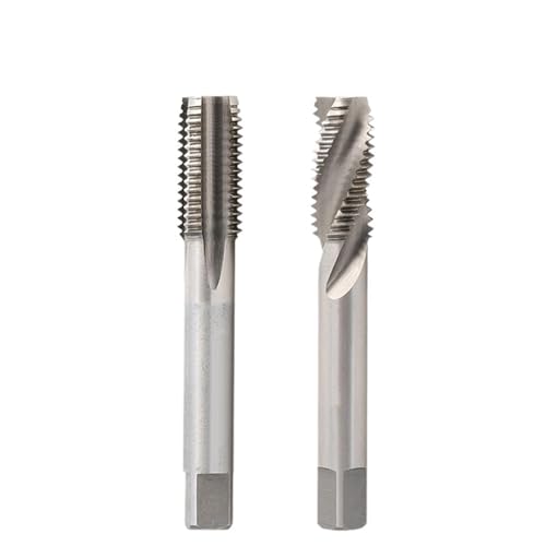 Screw Machine Thread Tap Drill Bits Straight Spiral Flute 2-56 4-40 5-40 6-32 8-32 12-24 3/16-24 1/4-20 1/2-13 5Pcs(Color:Straig