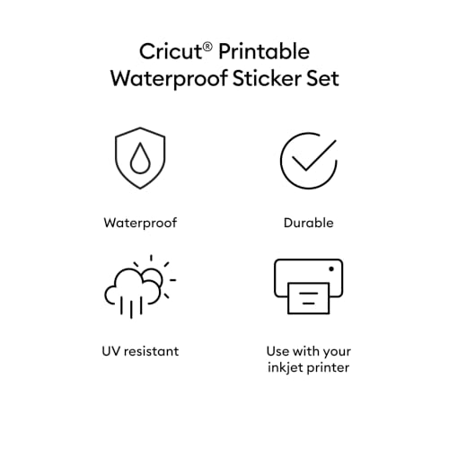Cricut Waterproof Sticker Paper (20 White Sheets, 8.5x11) | Printable Stickers For Inkjet Printer - Works with Joy Xtra, Explore, & Maker Machines - image 3
