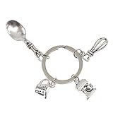 LIGIGWASH Porte-clés Créatif Ustensiles Cuisine avec Cuillère Doseur et Bijou Décorati...