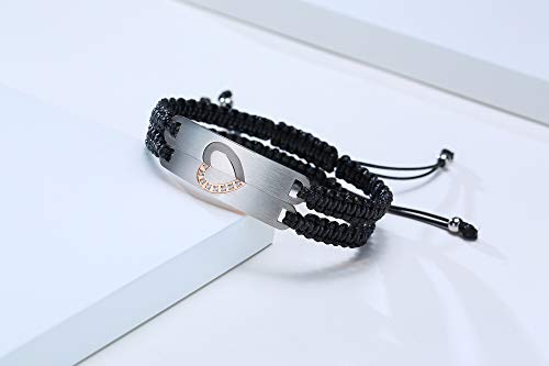 Xuanpai Personalized Handmade Braided Rope Id Plate Couples Bracelets For Women Men Friendship #TOP3