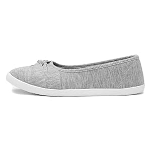 Lilley Pearl Womens Grey Jersey Slip On Canvas
