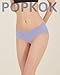 POPKOK Teen Girls Period Underwear Cotton Brief Panties 4 pack (14-16 Years, Black/Navy/Purple/Pink)
