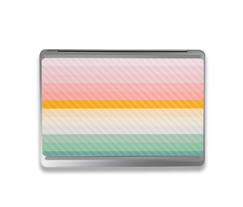 Image of MightySkins Carbon Fiber Skin Compatible with Microsoft Surface Laptop Studio 2 (2023) Full Wrap Kit - Horizon Stripes | Protective, Durable Textured Carbon Fiber Finish | Made in The USA