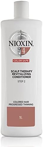 Nioxin System 4 Scalp Therapy Conditioner, Color Treated Hair with Progressed Thinning, 33.8 oz
