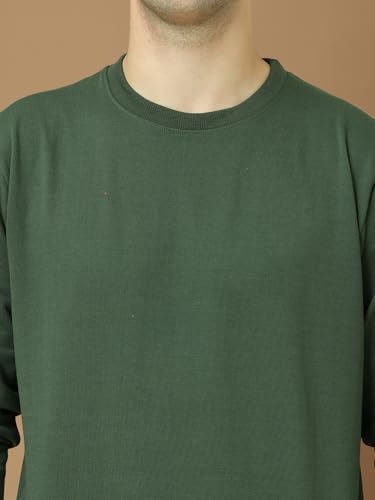 Image of Mack Jonney Fleece Regular Fit Solid Round Neck Sweatshirt for Men-MACK639877