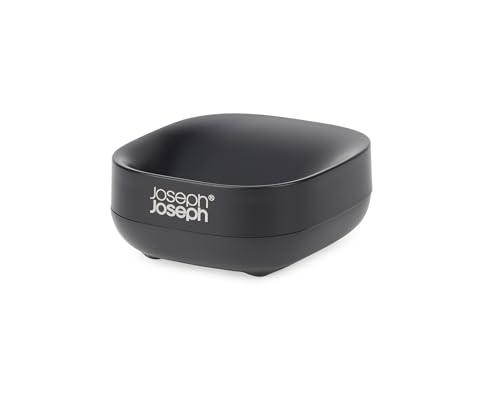 Joseph Joseph Bathroom Slim, Compact, Soap Dish Holder with non-slip base, Matt Black, Blackone - Image 2