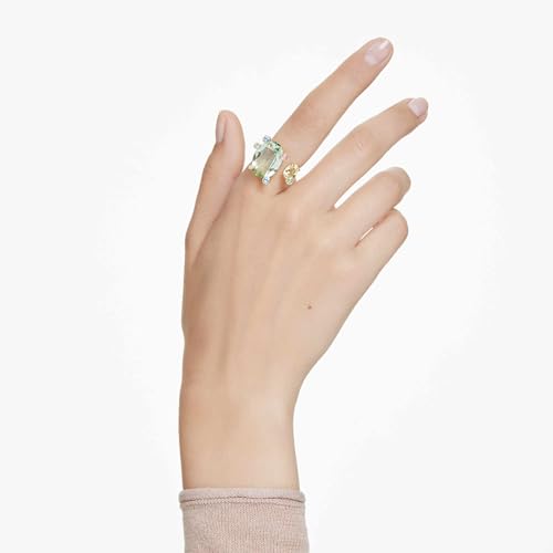 Swarovski Gema open ring, Mixed cuts, Multicolored, Gold-tone finish by Swarovski - Used condition - Image 5