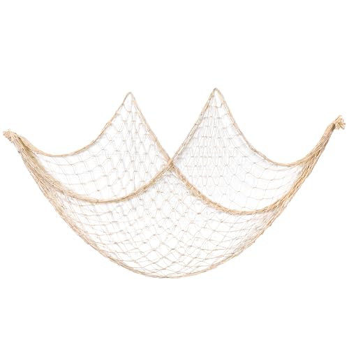 Jeffdad Filet de poisson décoratif pour fête, 203,2 x 101,6 cm, accessoire de fête sur le thème nautique, accessoire de fête, filet de poisson décoratif...
