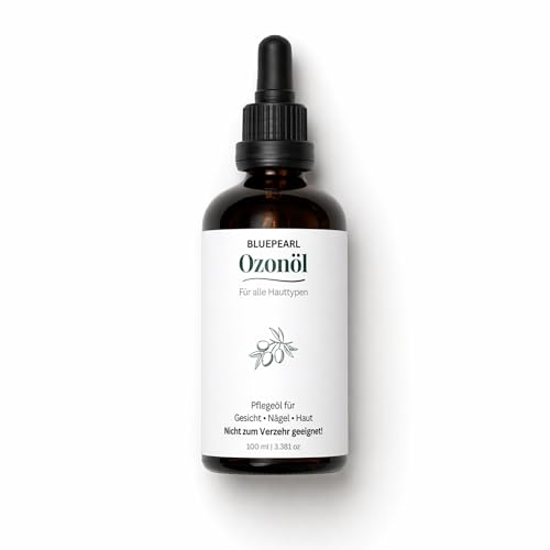 Huile d'ozone 100 ml – Huile d'olive ozonisée d'Autriche pour peaux sensibles et sollicitées | Remplie à la main et ozonisée 48/96 h | Huile de soin...
