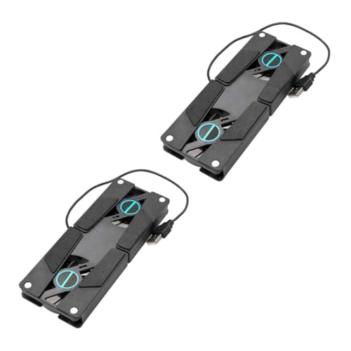 CONGARTENO 2PCS Laptop Cooler Pad with Dual Fans USB Powered Quiet Cooling Stand Anti-Slip Mat Compatible with All Laptop for Gaming and Work