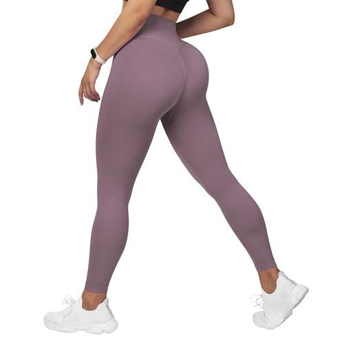 Image of MOOSLOVER Seamless Butt Lifting Workout Leggings for Women High Waist Yoga Pants Compression Contour Tights